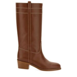 FAY Women's Tall Leather Boots Women BROWN